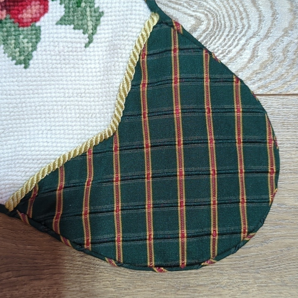 Vintage Deforest' s needlepoint tassel wool blend boho chic Christmas Stalking - Picture 4 of 7